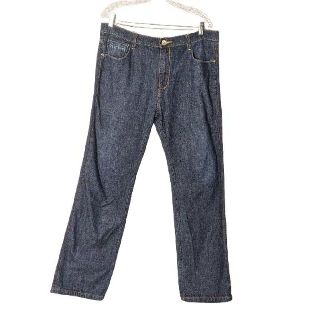 RARE Atman Ohm Chakra Straight Leg Jeans Blue Men 36/32